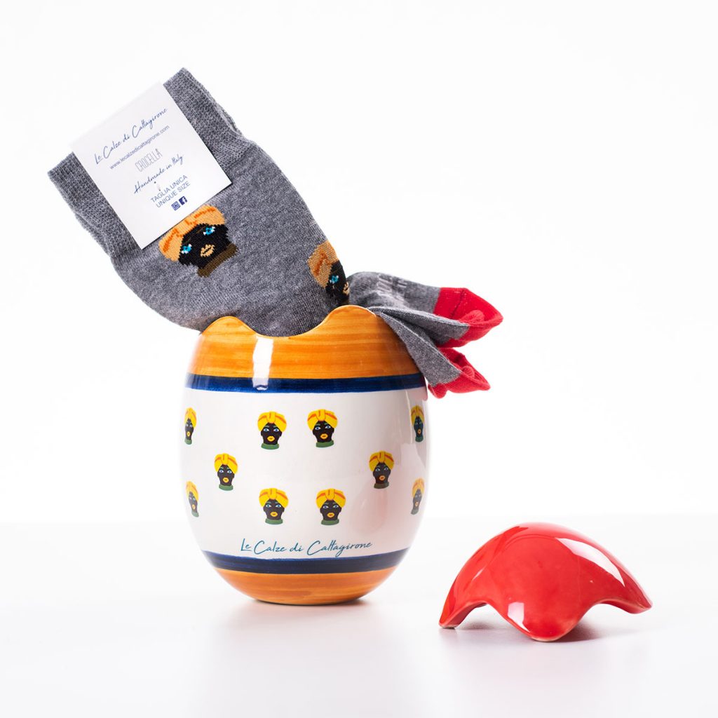 Calze Corte Testa di Moro Grigio Melange